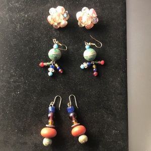 3 Pairs Earrings